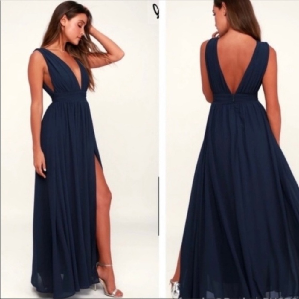 Heavenly Hues Navy Blue Maxi Dress